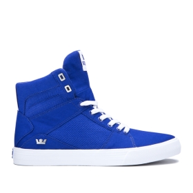 Supra ALUMINUM Høye Sneakers Dame Kongeblå/Hvite | NO-44398